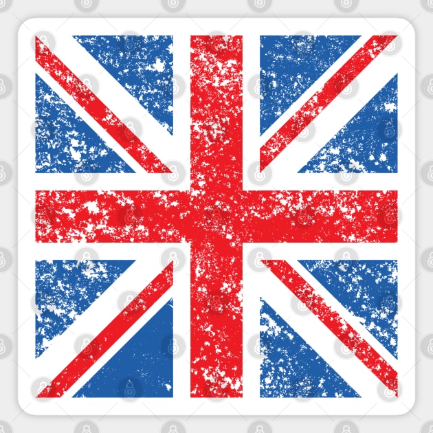 Distressed Union Flag Square Magnet by NataliePaskell